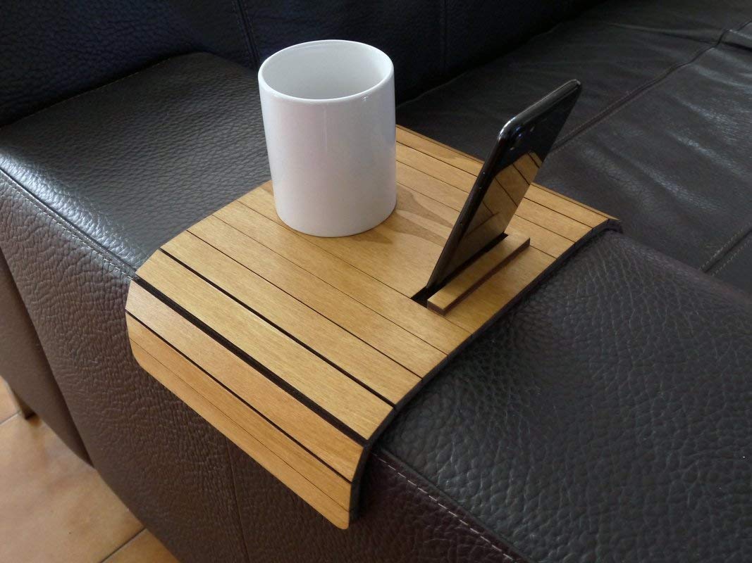 Amazon Com Wooden Sofa Armrest Table With Iphone Stand In Many