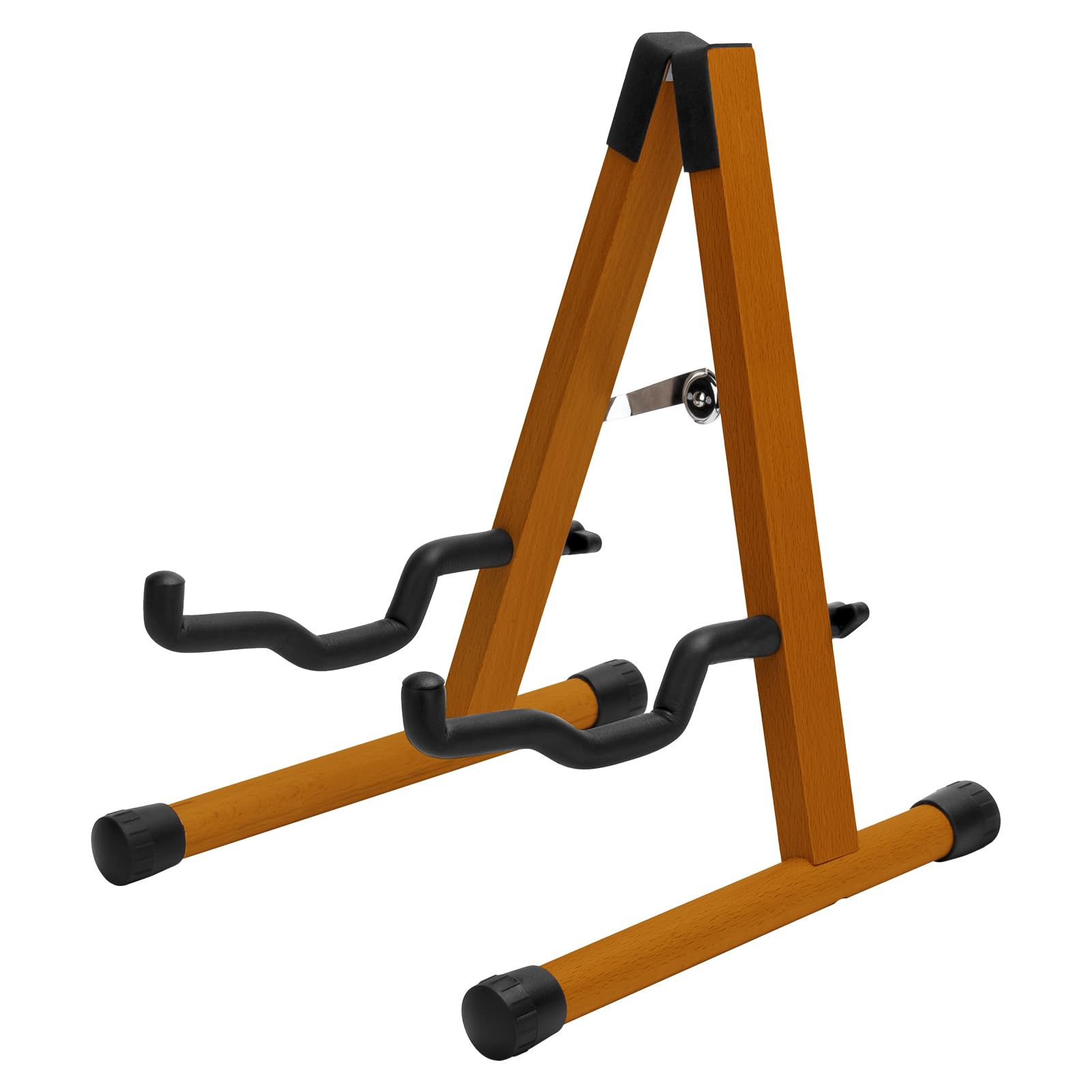 STRICH Wood Guitar Stand, A-Style Folding Acoustic Floor Guitar Stand, Portable Solid Wood Electric Guitars Holder (Color Mahogany)