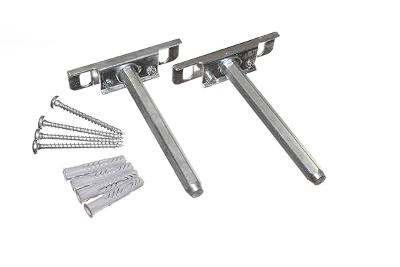 2 x Regalträger Regalbodenträger Tablarträger Halterung Regalhalterung Regalhalter unsichtbar mit Fischer Dübel und Schrauben
