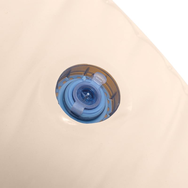 Poltrona insuflável sem feijão, bege, 137x127x74 cm, PVC resistente, máximo 100 kg, lugar único, bufo redondo, mobiliário insuflável, fácil de inflar, armazenamento simples (66505)