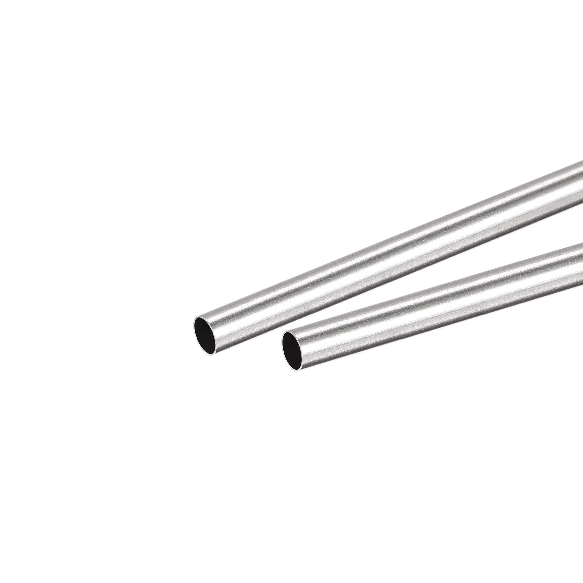 sourcing map 304 Stainless Steel Round Tube 3mm OD 0.2mm Wall Thickness 300mm Length 2 Pcs