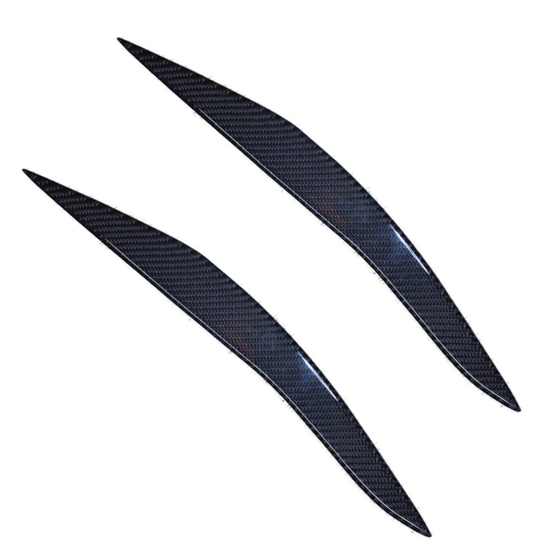 Front Headlights Eyebrows Cover Lids Glossy Plastic Sticker Tuning Upgrade Modification Carbon Fibre M5 F10 F11 2011 2012 2013 Models Fiber Tuning GB8L2