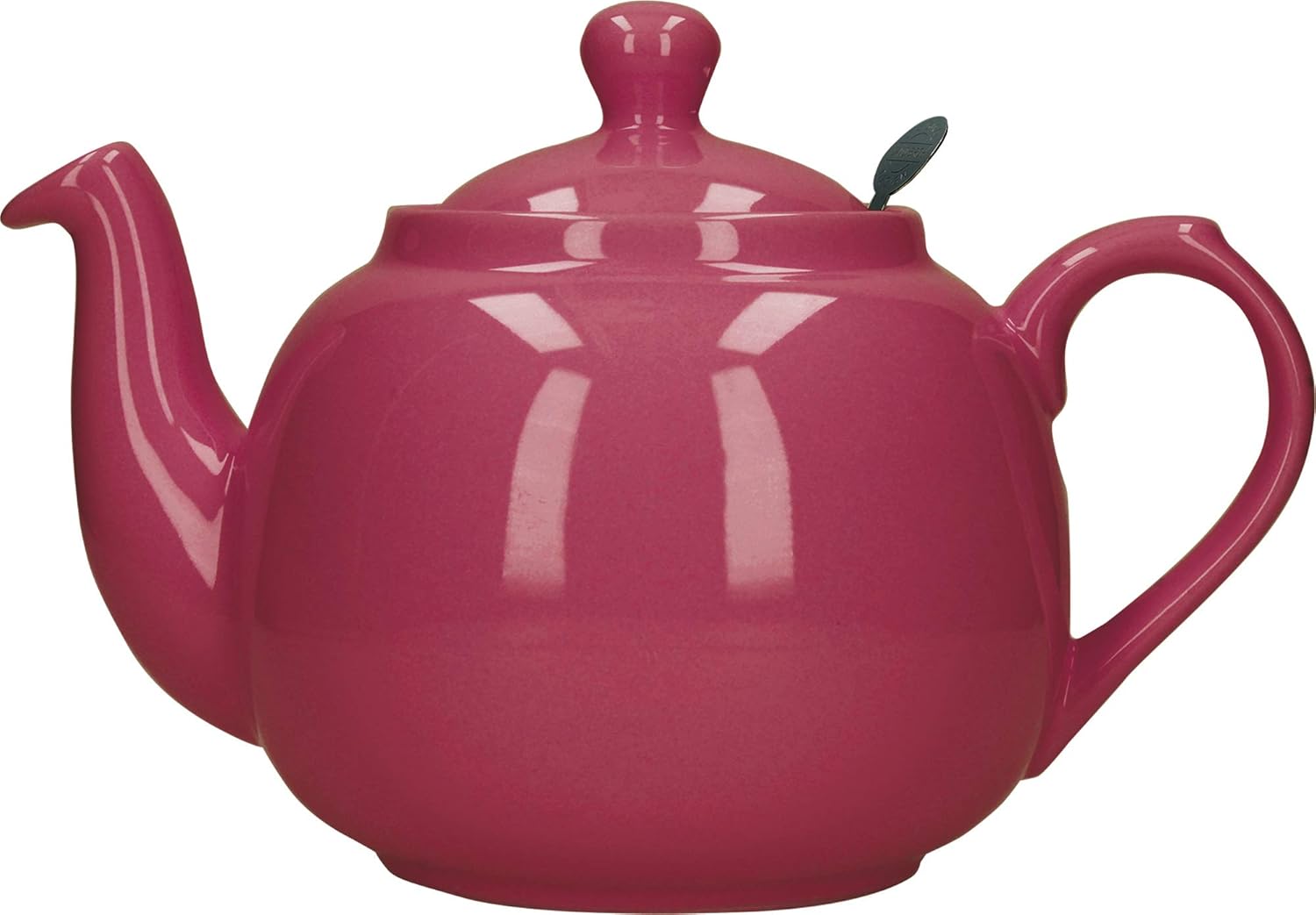 London Pottery Farmhouse Small Teapot with Infuser, Ceramic, Pink, 2