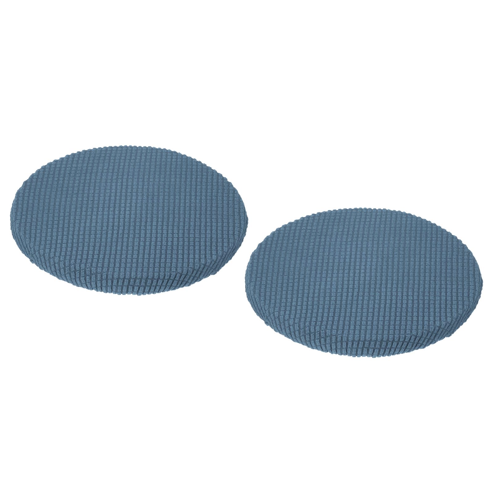 Uxcell Round Bar Stool Covers 2 Pack, Round Chair Covers with Elastic Bands Dia.11-14", Round Seat Cushions for Chairs Stool Slipcovers - Blue