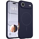 comfeel for iPhone Air Case (Camera Control Cover) (Compatible with MagSafe) Full Camera Protection with Screen Protector, Silicone Shockproof Drop Protective Phone Case,Dark Blue