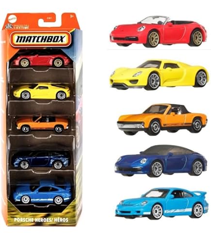 Amazon.com: Matchbox Porsche 550 Spyder, Moving Parts 33/50 [Black