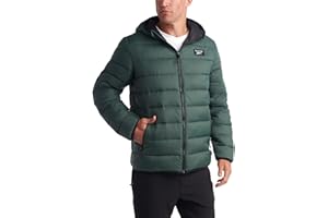 Reebok Mens Puffer Jacket - Lightweight Quilted Glacier Shield Plus Size Puffer Jackets for Men - Insulated Mens Winter Coats