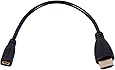 Smays HDMI Male to Micro HDMI Female Adapter Cable for Tablet, Cellphone (0.65 Feet = 20 Centimeters)