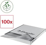 Esselte A4 Punched Pockets 100 Pack Clear Embossed 34µm Reinforced Green Spine view 3