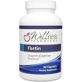 Wellness Resources Fisetin - Novusetin Fisetin Supplement for Longevity, Memory, Focus, Brain Health - Senolytic and Situin Activator - Gluten-Free, Non-GMO, Vegan (100mg, 90 Capsules)