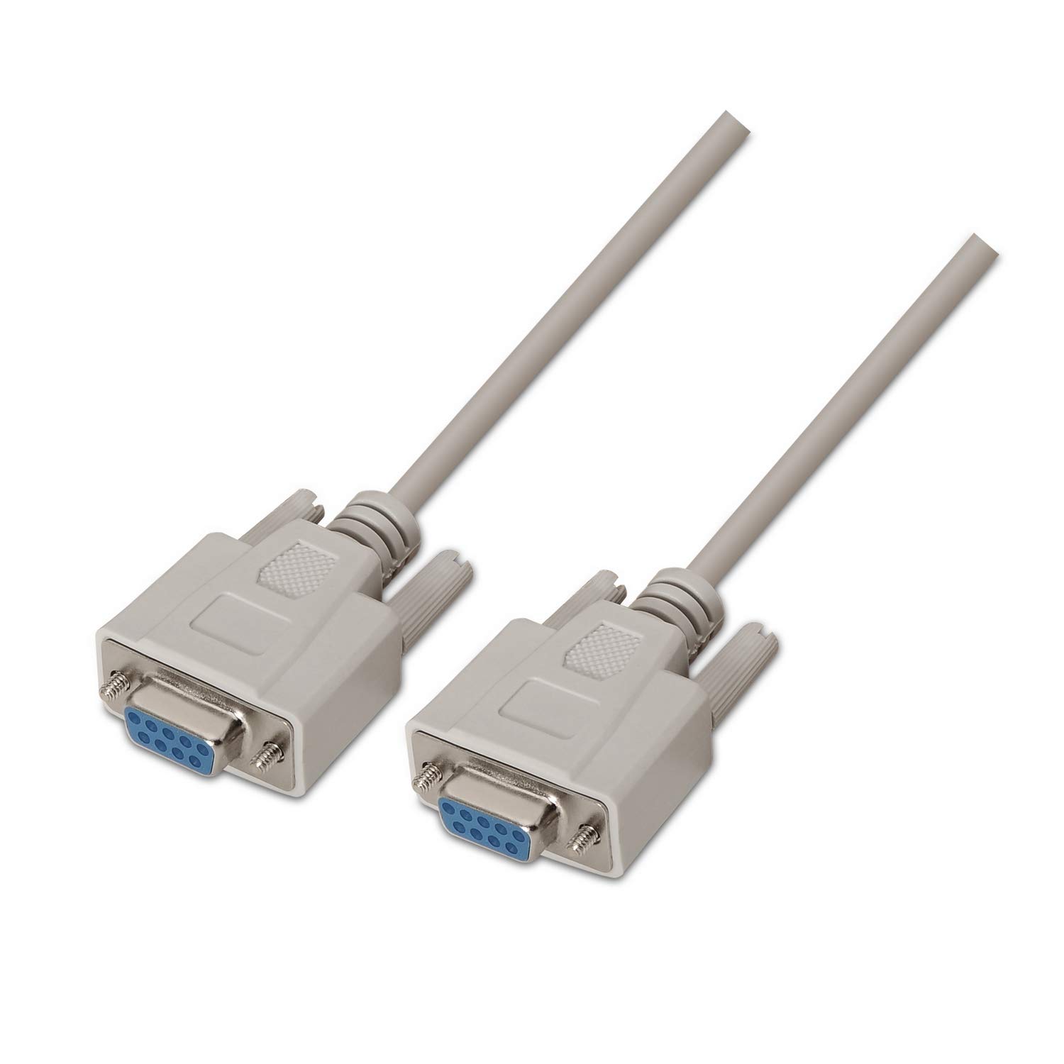 AISENS A112 – 0066 – RS232 SERIAL CABLE (DB9/h-db9/H, 1.8 m, for communication devices equipped with Serial Port) Beige