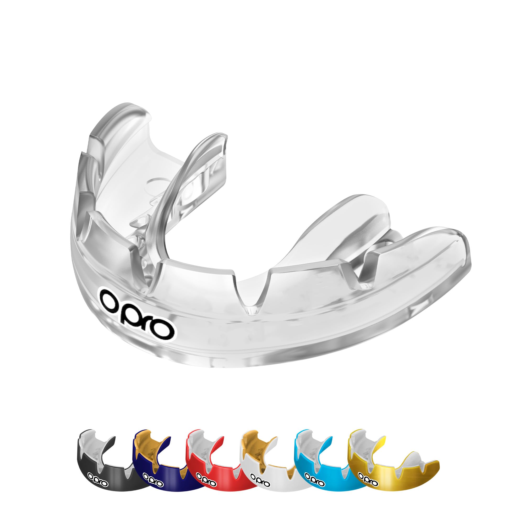 OPRO Instant Custom-Fit Mouthguard for Braces – Gum Shield Adult (Age 10+) – OPRO Mouth Guard Boxing and MMA, Easy Self-Fit Gum Shield Rugby and Hockey - Maximum Protection with Dental Warranty