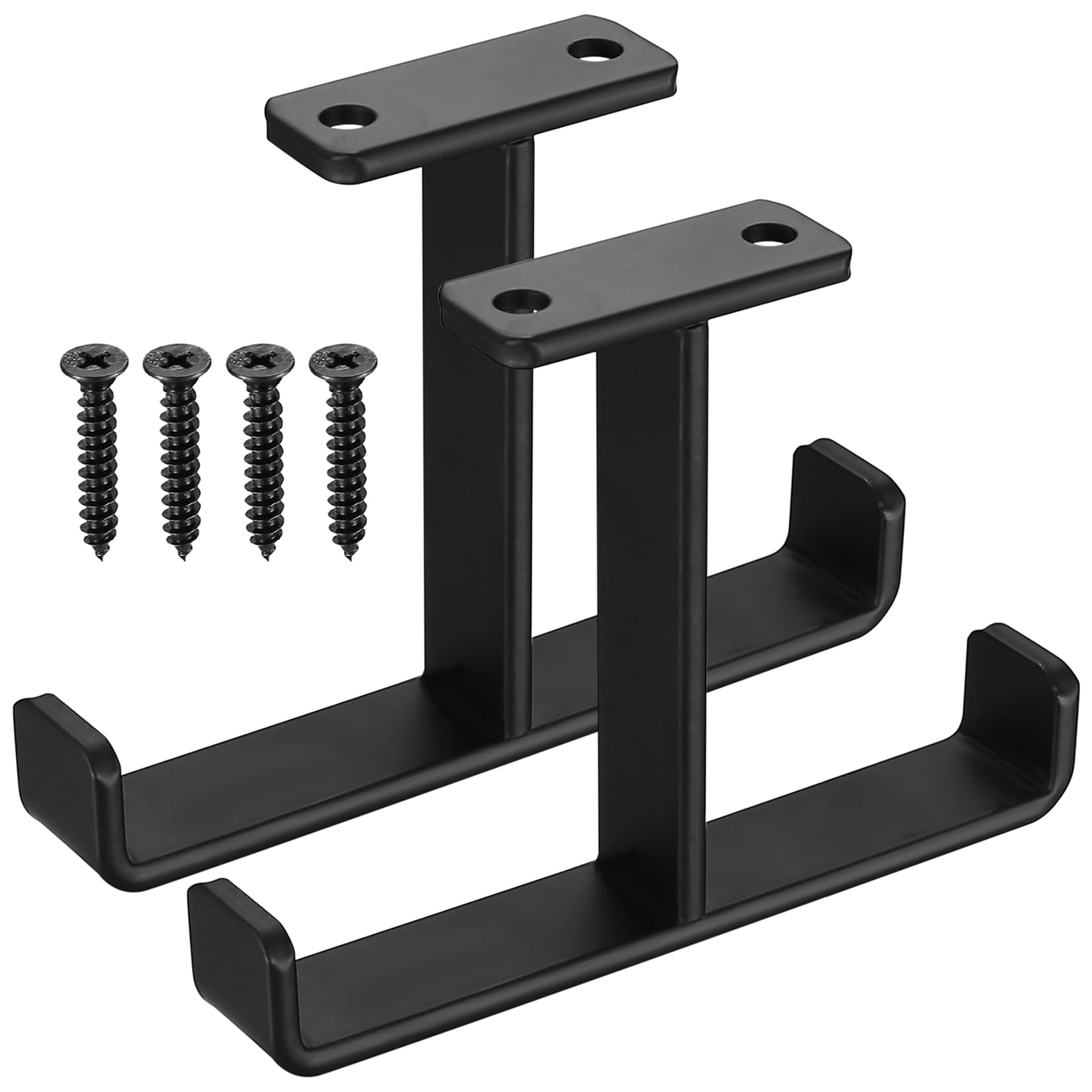 Overhead Garage Storage Hook Racks, 2 Set Heavy Duty Overhead Ceiling Mount Hangers Storage Utility Hooks, Double-Sided Ladder Hanger Hooks for Lumber Ladder Brackets, Hose Pipe, Bulky Items