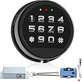 Gun Safe Lock Replacement with Solenoid, Safe Box Lock with 2 Override Keys Black Keypad Replacement for Safe Box/Rifle Safe, Included Reset Cable, Motherboard and Horn