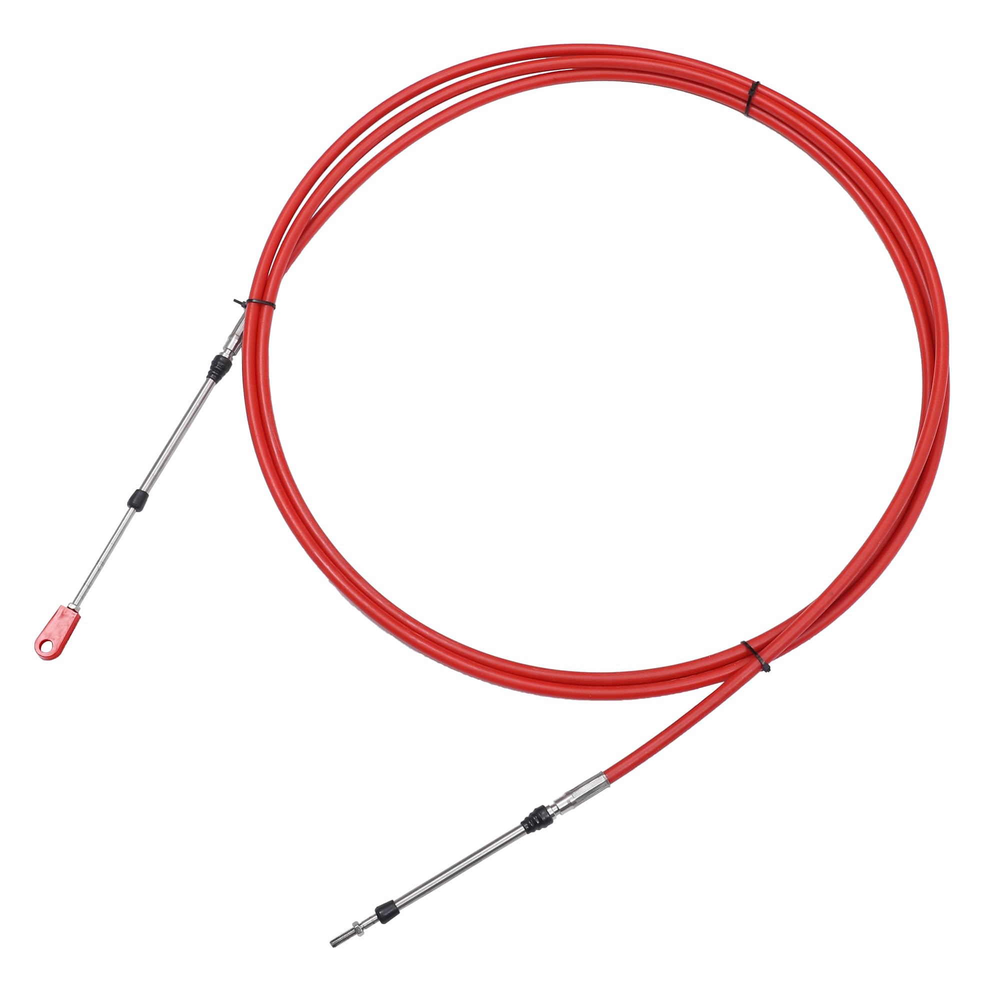 uxcell 1pcs 13ft Marine Throttle Shift Control Box Cable w/Clevis Red