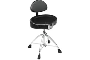 Mapex Double-Braced Quad Legs Saddle-Style Drum Throne with Backrest (T875)