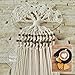 Dream Catchers Macrame White Cotton Knitted with TREE of LIFE theme, LARGE SIZE (37.4 length x 9.84 diameter) Wall Hanging Home Decoration, Boho Wedding Ornament Decor + 1 Natural Feather Pen GiFT