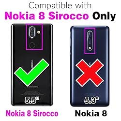 FDCWTSH Compatible with Nokia 8 Sirocco Wallet Case