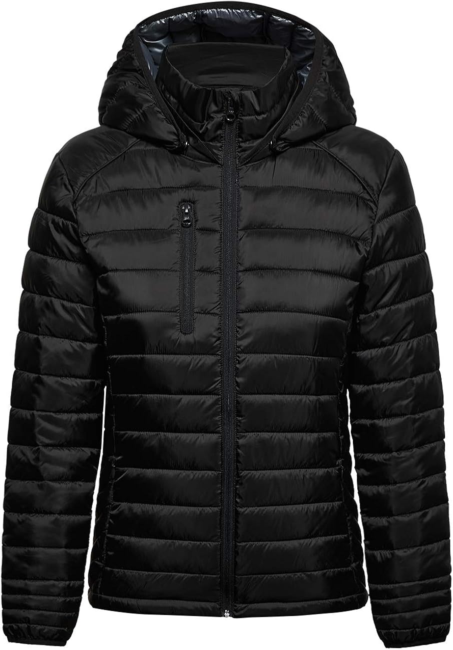 fit space Down Alternative Jacket for Women Quilted Lightweight