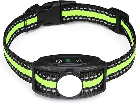 JJOBS Collar Antiladridos para Perros, Automático Collar Adiestramiento con Ajustable Vibración sin Descarga Eléctrica, 5 Niveles de Sensibilidad, ...