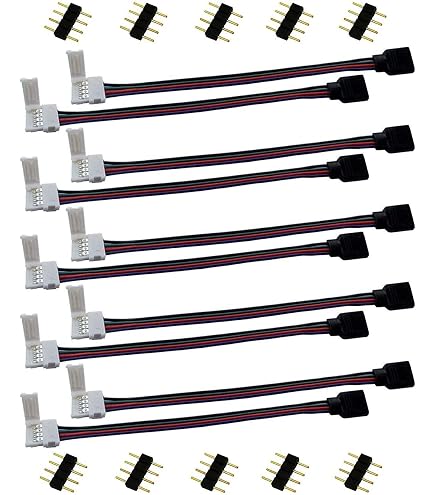 20pcs 4 Pin Led Strip Connector FeMale To Male Adapter Plug For Smd 20pcs 4 Pin Led Strip Connector FeMale To Male Adapter Plug For Smd
