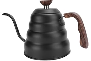 BONKZEBU Coffee Kettle with Ergonomic Handle Gooseneck Spout Design PTFE + Stainless Steel 21.2oz Pot for Leisure Time (1.2L)