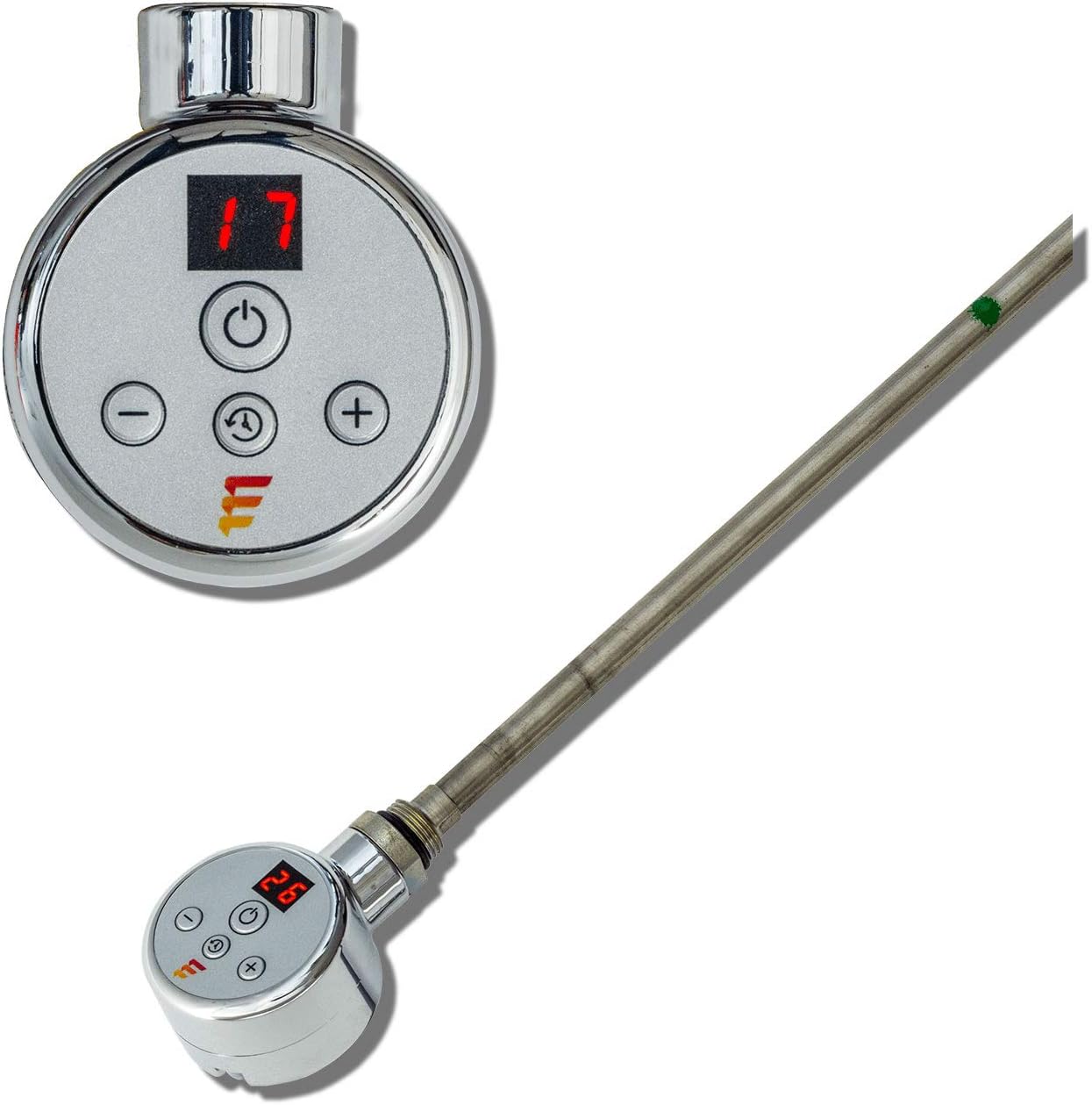 Chrome EcoDigi Thermostatic Element For Electric Heated Towel Rail Radiator (300 Watt) Amazon