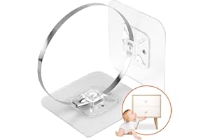 WRICHEAR 40 Packs Adhesive Furniture Anchors, Baby Proofing Anti Tip Furniture Straps Kit, No Drill Adjustable Child Safety F