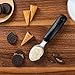 Ice Cream Scoop Solid Stainless Steel Black