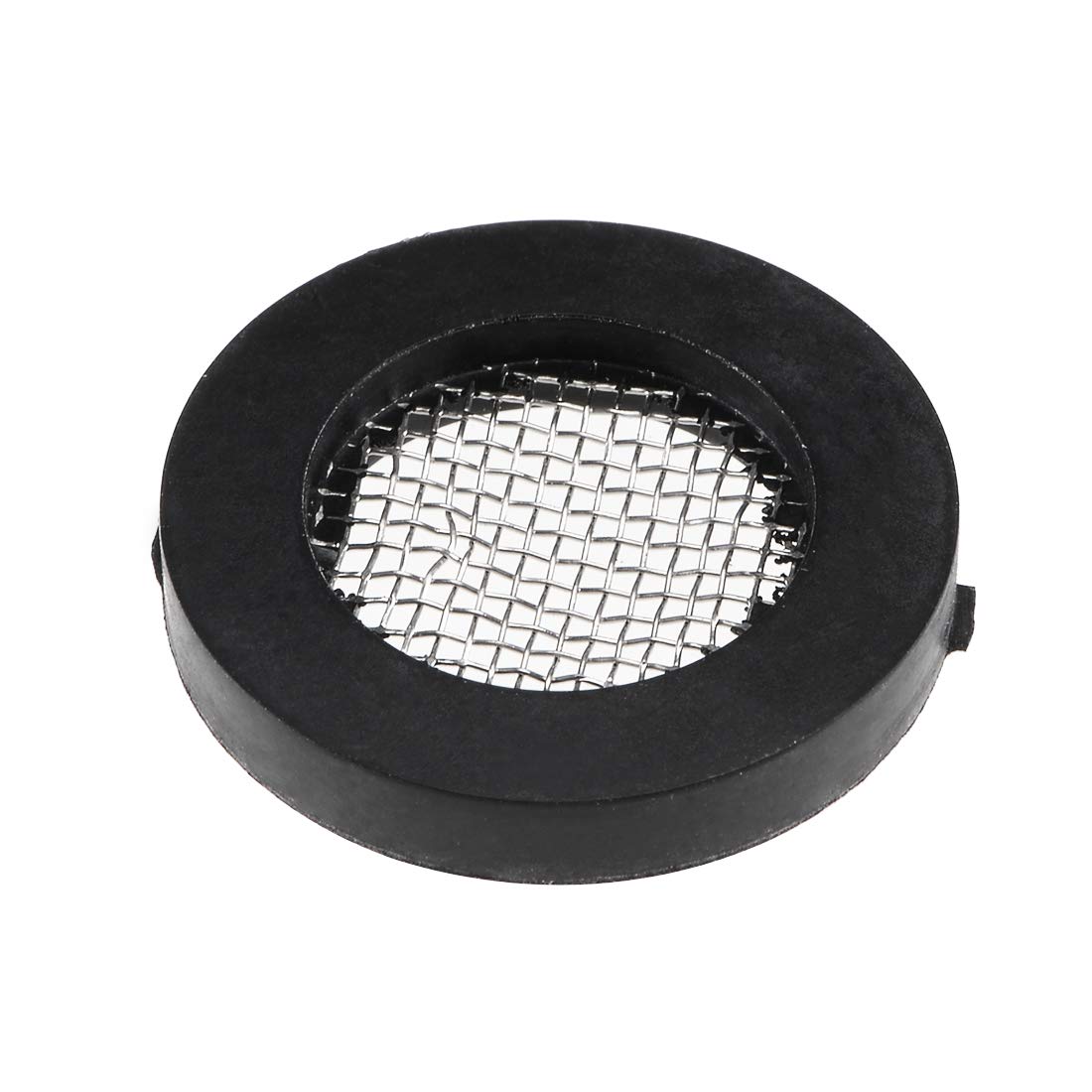 sourcing map Rubber Flat Washer 19mm OD 12mm ID 3mm Thickness with Stainless Steel Filter, for Faucet Pipe Water Hose