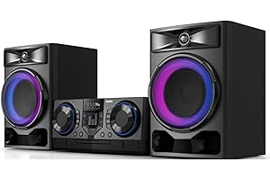 Pyle Mini Hi-Fi Bluetooth Stereo System – 3-Piece CD Player with Speakers, MP3, FM Radio, USB Recording, Subwoofer, DSP-Tech, Equalizer Settings, Compact Home Stereo System with Remote Control (Black)