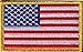 Full Color US Flag Embroidery Patch with Hook/Loop Backing