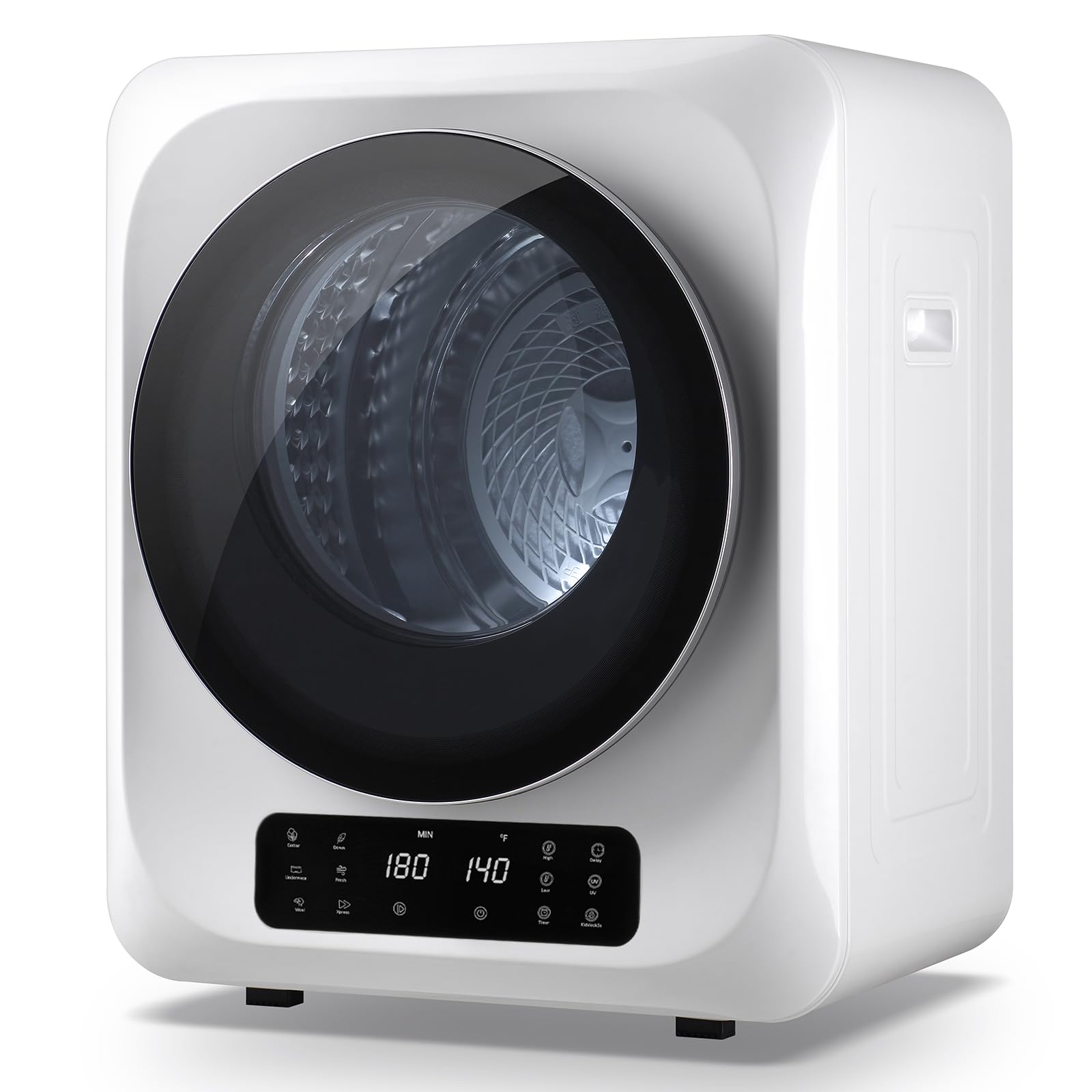 Auertech 12lbs Portable Dryer for Apartment Laundry, Portable Clothes Dryer with 5 Drying Modes, LCD Control Panel, Stainless Tub, Mini Compact Dryer for Small Space, RVs, Dorms
