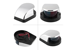 ZASCHMOY 12V Boat Marine Yacht Bi Color LED Signal Light Bow Navigation Lamp - Waterproof, Ultra Bright, Easy Installation
