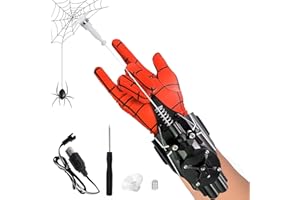 FEHFUEK Spider Web Shooter Superheroes Wrist Launcher Web Launcher String Shooters Upgrade 2.0 Cool Gadgets Spider Real Silk Web Shooterm 9.4ft Real Rope Launcher. (Black)