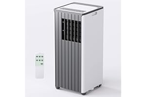FIOGOHUMI 12000BTU Portable Air Conditioners - Portable AC Unit with Built-in Dehumidifier Fan Mode for Room up to 450 sq.ft. - Room Air Conditioner with 24H Timer & Remote Control Window Mount Kit