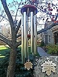 Memorial I am Near Wind Chime in memory Silver Wind Chime for Memorial Garden or Porch Heaven day remembering stillborn baby miscarriage death of mother or father Silver Woodstock Chime