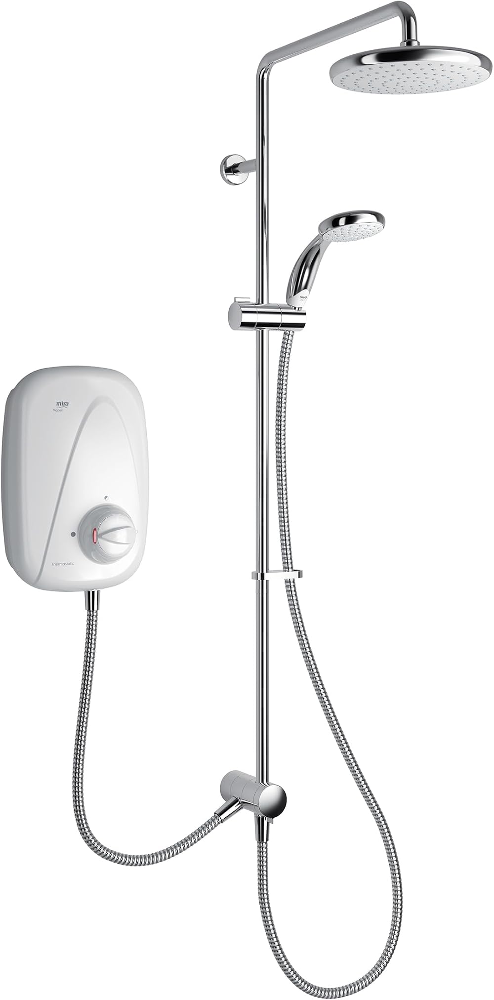 Mira Vigour T Dual Bath Shower Mixer Thermostatic White Chrome