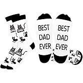 Liomxase Cat Dad Gifts - Christmas Gifts for Dad,Dads Birthday Valentines Day Father's Fathers Day Retirement Retired Gift from Daughter Son,Stocking Stuffers for Men,Worm Cosy Socks Dads Presents