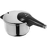 WMF Perfect Pressure Cooker 4.5 L Premium Polished Stainless Steel 2 Cooking Levels All-in-One Rotary Knob, Dishwasher Safe, 