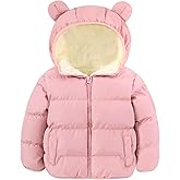 BFUSTYLE Baby Toddler Coat Boys Girls Bear Ear Hooded Puffer Jacket for kids 6M-5T