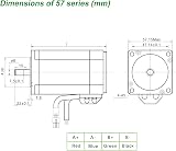 Nema 23 Closed Loop Stepper Motor Kit 2 Phase 1.0NM 3.5A Encoder CNC view 4