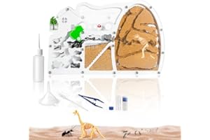 ELNMLHT Ant Farm Castle, Sand Ant Colony Observation Kit, Ant Viewing Habitat Science Kit, Educational & Learning Science Kit for Kids, Adults, Student (Yellow)