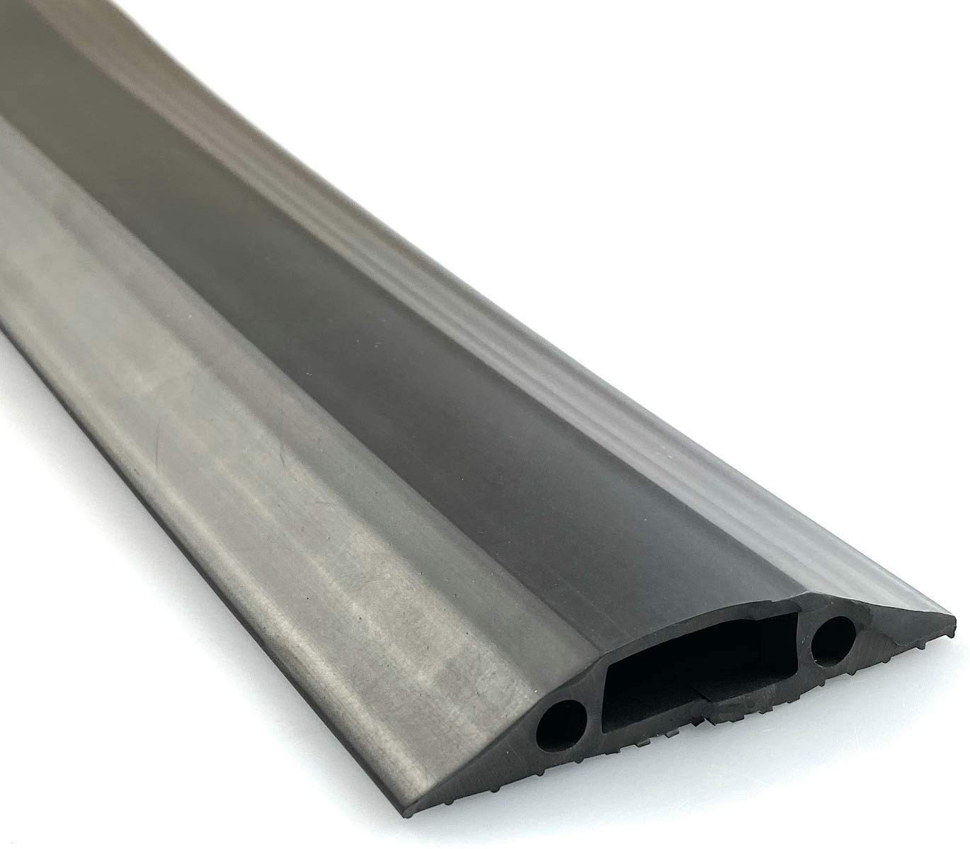 On1shelf® Medium Duty Floor Cover Protector | Protect Prevent a Trip Hazard | Cable Cavity 16mm (W) x 8mm (H) | Black (2M)