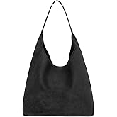 Suede Hobo Tote Bag for Women Stylish Slouchy Shoulder Bag Soft Leather Handbag Suede Purses for Work Everyday