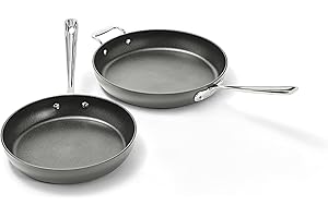 All-Clad HA1 Hard Anodized Nonstick Fry Pan Cookware Set, 10 Inch and 12 Inch Fry Pan, 2 Piece, Black