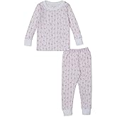 Kissy Kissy Girls Toddler Ribbon Stripe Bouquets Pink Print Long Pajamas Set