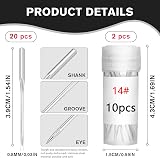 Axmru 20 Pcs Universal Sewing Machine Needles 90/14 Sharp, DIY Compatibility view 2
