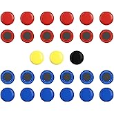 HIGHRAZON 27-Piece Soccer Magnets for Coach Board, 2 Team Player Magnets | Magnetic Player Pieces Compatible with Whiteboard and Clipboard, Perfect for Soccer Training, Game Plan, and Team Lineup
