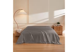 THXSILK Silk Charcoal Duvet Cover 1 Pack, 100% 6A+ Top Grade Mulberry Silk Soft Smooth Cooling Upscale Series Quilt Comforter Cover with Zipper Closure&Corner Ties, No Quilt/Comforter, Queen